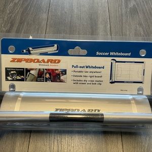 Zipboard Soccer Pull Out Whiteboard New Coaching With Belt Clip